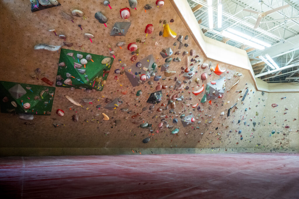 photo of a beautiful indoor rock climbing wall