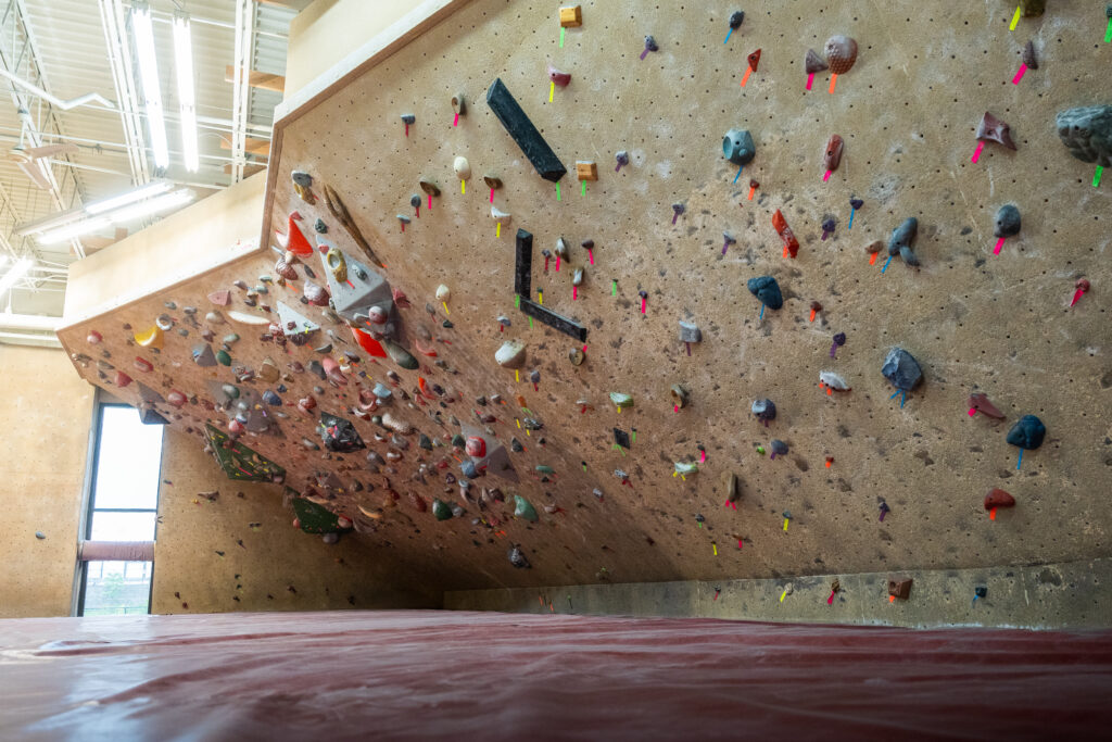 photo of a beautiful indoor rock climbing wall